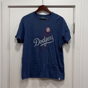 47 Brand Navy Dodgers Baseball Tee